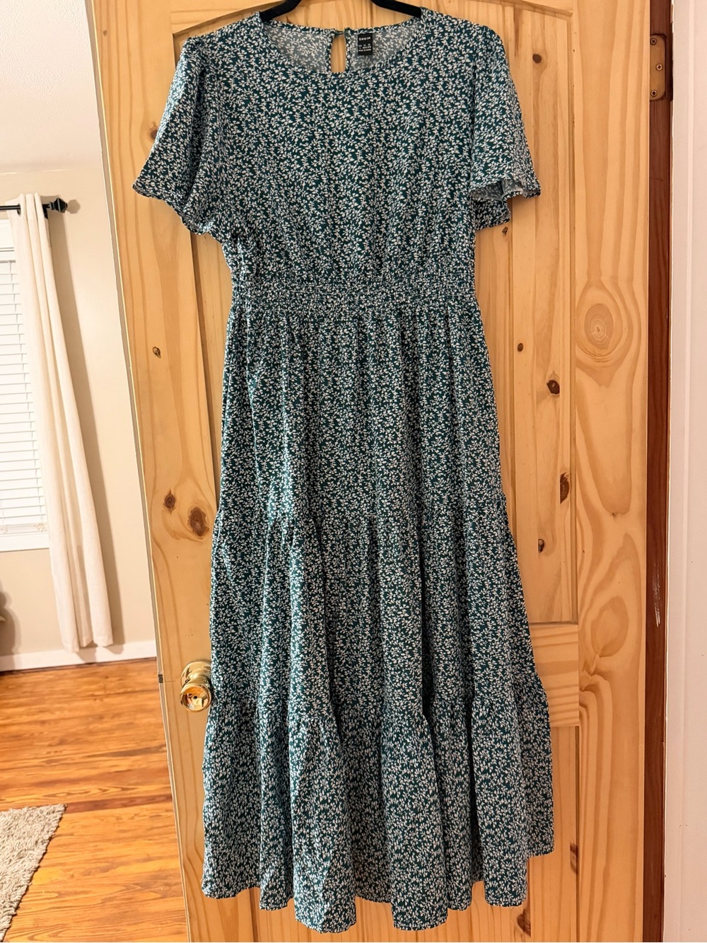 SHEIN green floral maxi dress